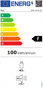 ECG ERM-10470 WF fagyasztó nélküli hűtőszekrény fehér